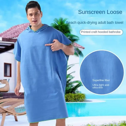 Poncho da surf Asciugamano fasciatoio Accappatoio con cappuccio Coperta da spiaggia in microfibra Asciugamano da bagno Asciugamano da spiaggia Muta Poncho da spiaggia per adulti