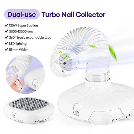 Powerful Nail Dust Collector Vacuum Extractor Manicure Machine With Replaceable Paper Filter Nail Salon Equipment