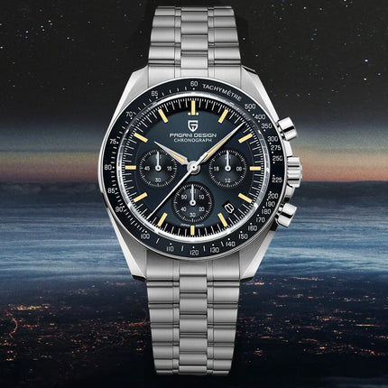 PAGANI DESIGN 2026 Nuovo CK2988 Orologio da Polso da Uomo al Quarzo di Lusso Retrò con Funzione Luna, Vetro Zaffiro e Cronografo di Precisione