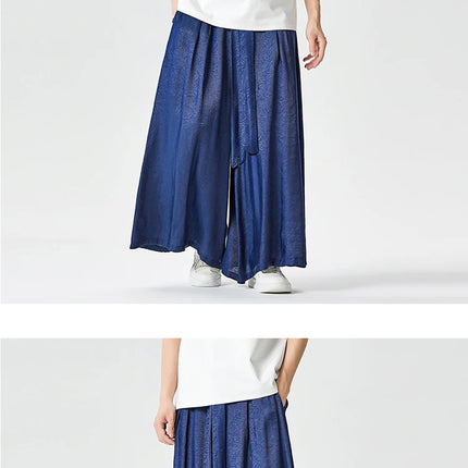 Pantaloni a gamba dritta Pantaloni a gamba larga floreali con superficie in raso retrò stile cinese Pantaloni casual larghi da uomo Comodi e traspiranti