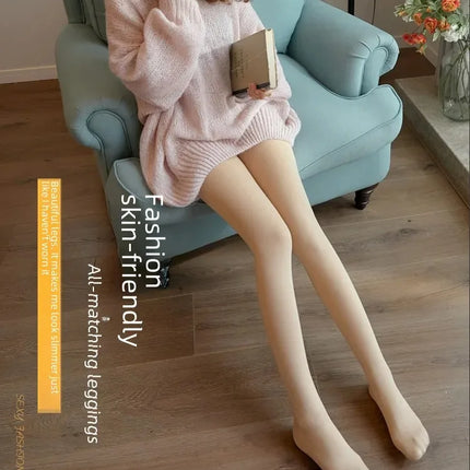 Addensare collant termici Leggings Donna Inverno Pile Velluto Calze termiche Vita alta Elastico Sottile Sexy