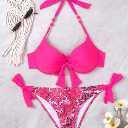 Sexy Push Up Bikini 2024 Costume da bagno donna Due pezzi Costumi da bagno Perizoma femminile Bikini Set Nuoto per costumi da bagno Biquini brasiliano platinumshop
