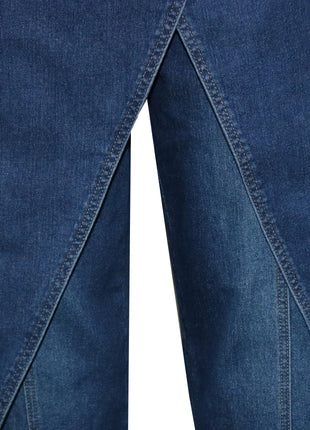 Jeans Larghi Vintage in Denim Lavato per Donna, Vita Alta con Asimmetrico Design Incrociato, Stile Y2K Streetwear Casual alla Moda