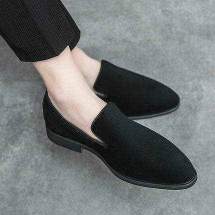 Scarpe primaverili in pelle scamosciata di marca di design italiano di lusso primaverile Scarpe eleganti da ufficio per uomo Mocassini da discoteca marroni da uomo