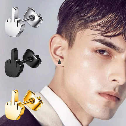 Orecchini a dito medio Cerchi per orecchie in acciaio inossidabile per uomo e donna platinumshop