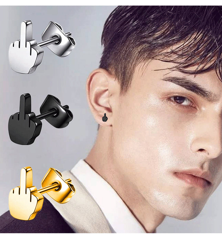Orecchini a dito medio Cerchi per orecchie in acciaio inossidabile per uomo e donna platinumshop