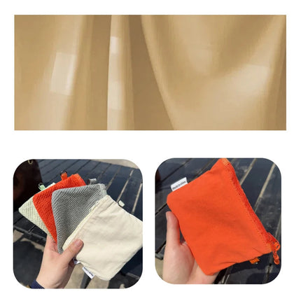 Travel Makeup Storage Bags New Mesh Coin Purse Simple Portable Mini Bag Multi-purpose Square Bag Double-layer Zipper Card Holder PlatiNum