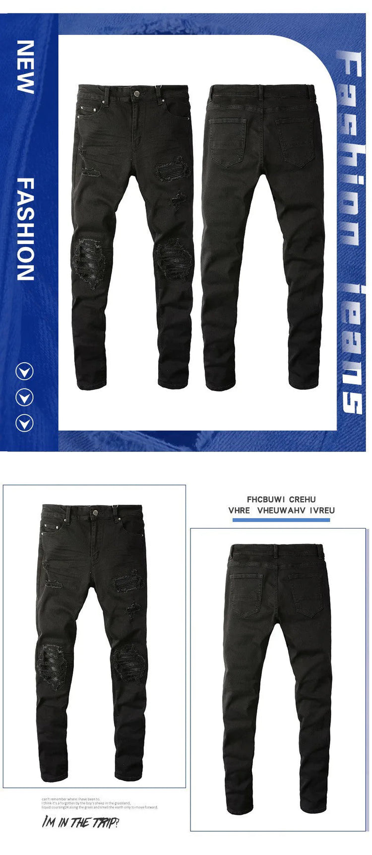 Skinny Hole Jeans for Men Vintage Pencil Pants Straight Ankle Length Trousers Washed Distressed Denims 2024 Autumn Streetwear PlatiNum