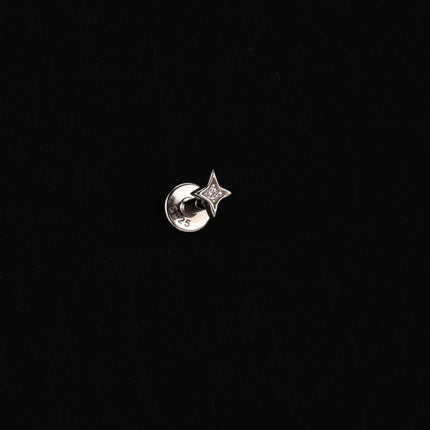 AIDE Heart Round Ball Flat Helix Piercing Earring 925 Sterling Silver Ear Studs Geometric Zircon Exquisite Trinket Studs Aretes PlatiNum