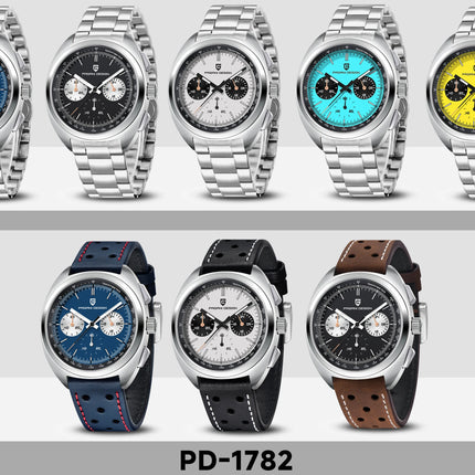 PAGANI DESIGN 2026 Nuovo Orologio al Quarzo con Quadrante Panda, Tutto in Acciaio, Movimento Giapponese, Cronografo di Lusso, Zaffiro, Luminoso, Impermeabile, Orologio da Uomo