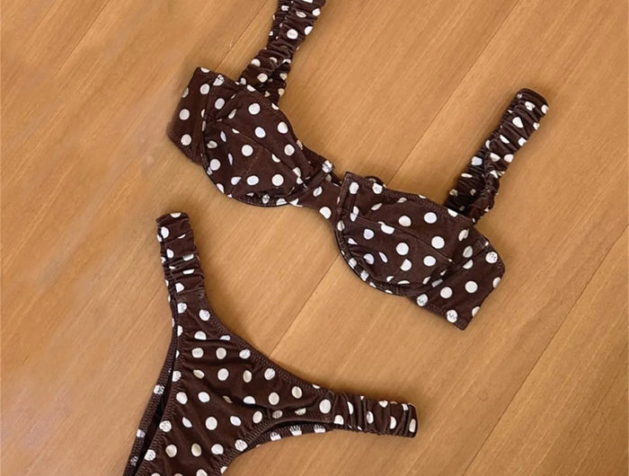 Dot Costume da bagno 2026 Micro Bikini Donne sexy Costumi da bagno Donna Push Up Costume da bagno brasiliano Costumi da bagno Beachwear A fascia Biquini platinumshop