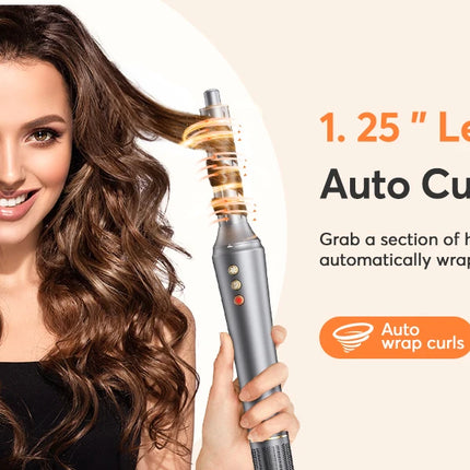 Bopcal 5 In 1 Hair Dryer Hot Air Comb Electric Hair Curling Iron 1200W High Speed Blower Multifunctional Styling Tools Hairdryer