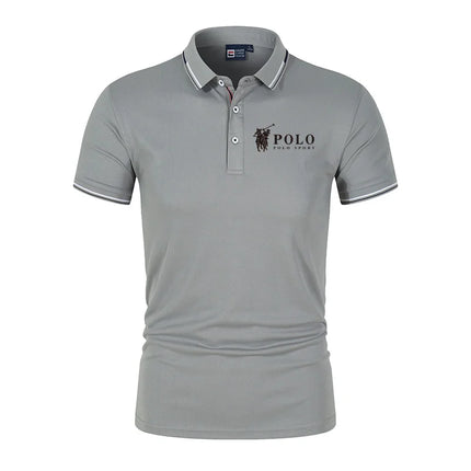 Men's Premium Summer Polo Shirt, Quick Dry, Breathable, Casual, Business Fashion, Sporty, Short Sleeve, Men's Apparel