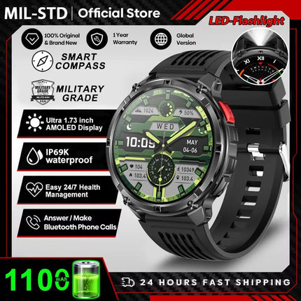 Nuovo T-Rex3 Ultra 1100mAh Batteria Smart Watch GPS Track Bussola IP69K Impermeabile Sport tracker All'aperto Militare Smartwatch platinumshop