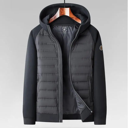 Men's Stylish Hooded Down Jacket 90% Goose Down Short Youth Coat High Quality Fashion Autumn Winter Regular Fit