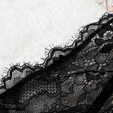 Lingerie sexy nera trasparente, camicia da notte in pizzo da donna, camicia da notte sexy senza maniche da donna con tessuto a rete, scollo a V.lingerie