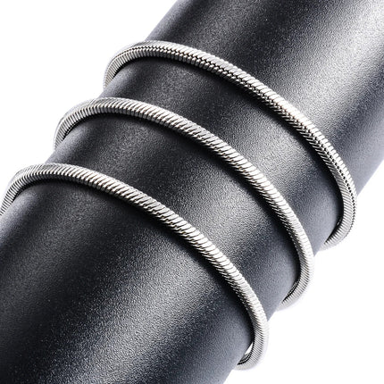 SHSTONE 1mm/2mm/3mm Women Snake Chain Men 925 Sterling Silver 40-75cm Necklaces Fashion Choker Jewelry Classics Neck Necklace PlatiNum