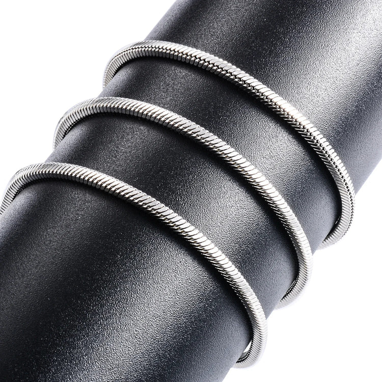 SHSTONE 1mm/2mm/3mm Women Snake Chain Men 925 Sterling Silver 40-75cm Necklaces Fashion Choker Jewelry Classics Neck Necklace PlatiNum