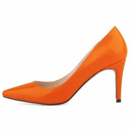 Décolleté da donna di grandi dimensioni Tacchi alti classici a punta Tacchi a spillo sexy da 9 cm Scarpe da festa di nozze rosse da donna eleganti e confortevoli platinumshop