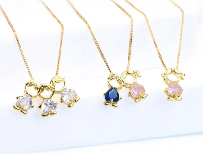 Nidin Fashion Cute Girls Boys Pendant Necklaces For Women Heart Shape Crystal Zircon Charm Clavicle Chain Jewelry Birthday Gifts PlatiNum