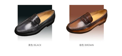 Mocassini da uomo di lusso in vera pelle slip on scarpe eleganti da lavoro casual nere scarpe da ufficio per feste di matrimonio da uomo