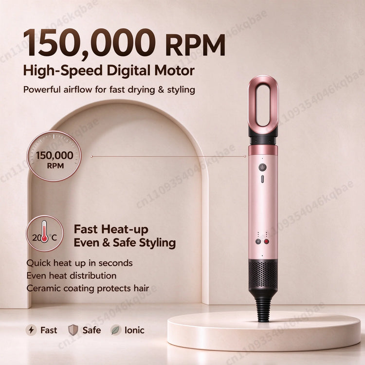 6 IN 1  Air Multil Hair Styler & Hair Dryer Brush With Auto-Wrap Curlers Fast Drying Frizz-Free Volume Hair Styler Set Gift