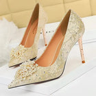 BIGTREE Scarpe Fiori di perle Décolleté da donna Tacchi alti con strass 2026 Nuove donne di lusso Tacchi a spillo Décolleté da donna di grandi dimensioni platinumshop