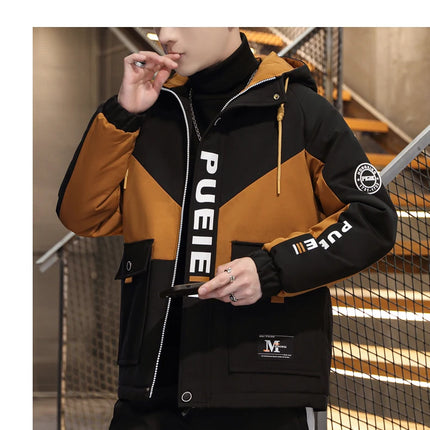 Fashion Casual Spring Autumn Hooded Jackets Youth Streetwear Loose Cargo Coat Outdoor Sports Zipper Windbreaker Top