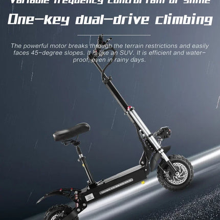 6000W Potente Scooter Elettrico 60V 38Ah Velocità Massima 85 km/h 100 km Gamma 11 '' Pneumatici Doppio Ammortizzante Pieghevole EScooter per Adulti