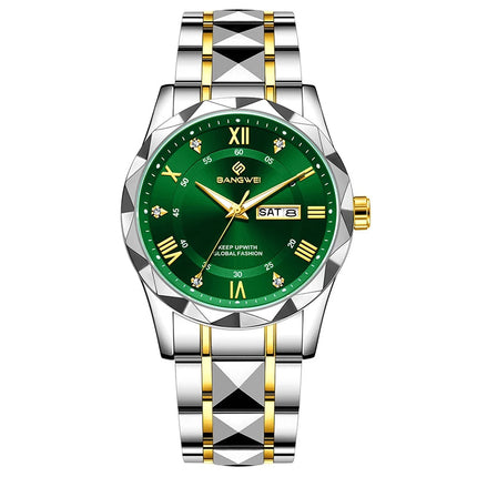 BANGWEI Orologio da donna elegante e lussuoso al quarzo, orologio da polso classico e semplice in acciaio inossidabile, con data automatica, impermeabile, con diamanti platinumshop