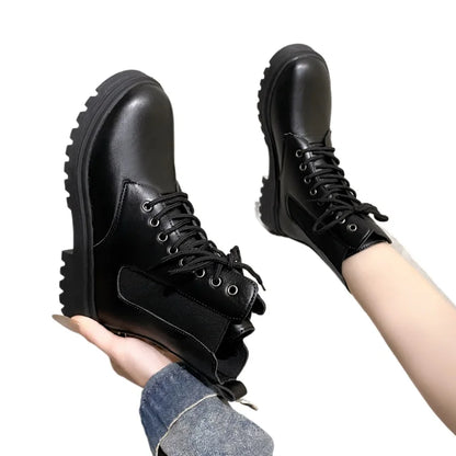 2024 Spring New Women's Shoes Comfortable Fashion Boots Women's Short Boots Mid-Heel Thick Heel Round Toe Chelsea Boots