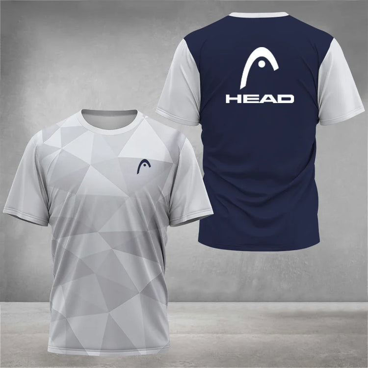 T-shirt da uomo traspirante estiva T-shirt da ping pong da badminton all'aperto O collo manica corta allentata Top nuovo abbigliamento da alpinismo