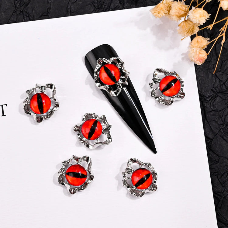 10Pcs Halloween Fake Weapons with Blood Nail Charms Bloody Horror Metal Nail Art Decorations Manicure Accessories Punk Jewelry *