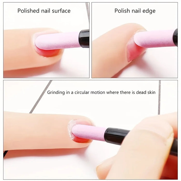 1/3PC Exfoliating stick Nail edge exfoliating tool Nail sanding Tool Engraving pen Sanding stone pen