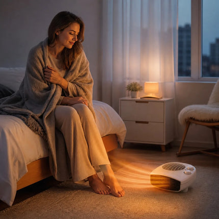 2000W Portable Electric Heater with Adjustable Thermostat and 3 Operating Modes, Fast Heating for Rooms of 13-20m², Overheating Protection