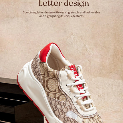 Women's Vulcanized Shoes 2026 New Beige Walking Shoes Women's Outdoor Sports Shoes