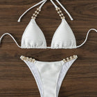 Set Bikini a Triangolo per Donna, Sexy Costume da Bagno Brasiliano a Due Pezzi con Lacci, Grazioso Costume da Bagno platinumshop