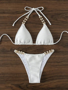 Set Bikini a Triangolo per Donna, Sexy Costume da Bagno Brasiliano a Due Pezzi con Lacci, Grazioso Costume da Bagno platinumshop