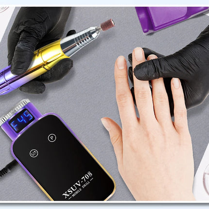 45000RPM Electric Nail Drill Professional Rechargeable Machine Low Noise Nails Sander File Polishing Set For Manicure Salon Tool