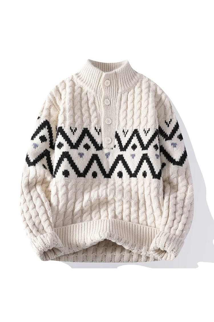 Mens Knit Sweater Autumn Winter Pullover Korean Soft Heavyweight Knit Polo Sweaters Minimalist Long Sleeve Casual Top