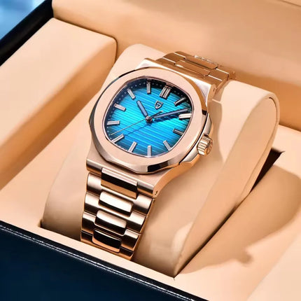 PAGANI DESIGN Nuovo Orologio Meccanico Sportivo ed Elegante, Movimento Seagull ST16, Orologio da Uomo in Acciaio Inossidabile con Quadrante Luminoso
