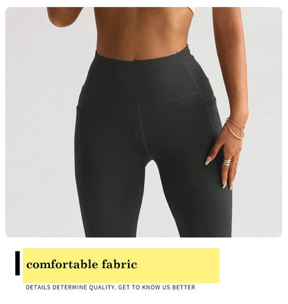 Women's Thermal Fleece Wide Leg Yoga Pants High Waisted Booty Lifting Outdoor Fitness Leggings High Stretch Lounge To Trail Wear