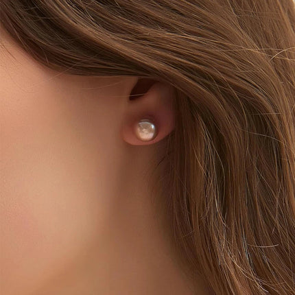 Orecchini a Perno con Perle Naturali d'Acqua Dolce per Donne, Argento Sterling 925, Gioielli Semplici e Colorati con Perle Selezionate a Mano platinumshop