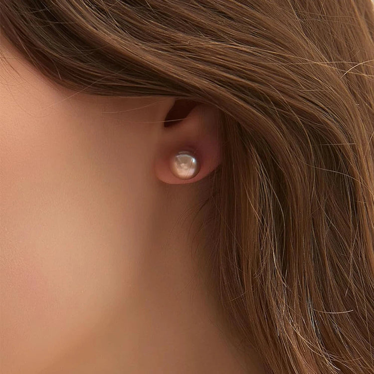 Orecchini a Perno con Perle Naturali d'Acqua Dolce per Donne, Argento Sterling 925, Gioielli Semplici e Colorati con Perle Selezionate a Mano platinumshop