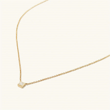 DPLAOPA 925 Sterling Silver Gold Solo trilioni Pave CZ zircone cuscino collana lunga catena pera Choker donne monete di lusso gioielli PlatiNum