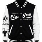 New York Land Of Dreams Capital Of Liberly Baseball Jersey Men Retro Soft Coat Trendy American Jackets Autumn Fleece Men Top
