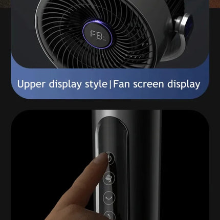 Ventilatore da Terra 220V con Telecomando, Versione Aggiornata, a Frequenza Variabile, Oscillante