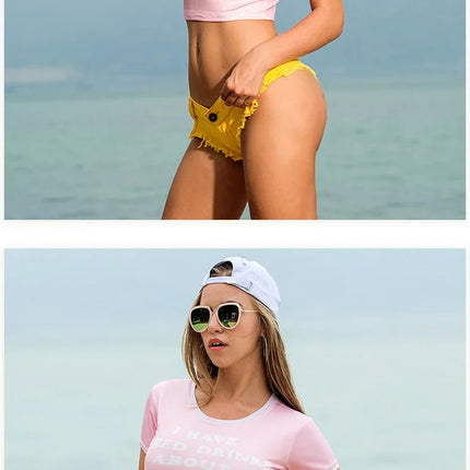 Women's Denim Shorts StreetWear Y2k Low Waisted Denim Beach Bikini Retro Super Shorts Nightclub Bar Pole Dance Clotheshot Summer PlatiNum