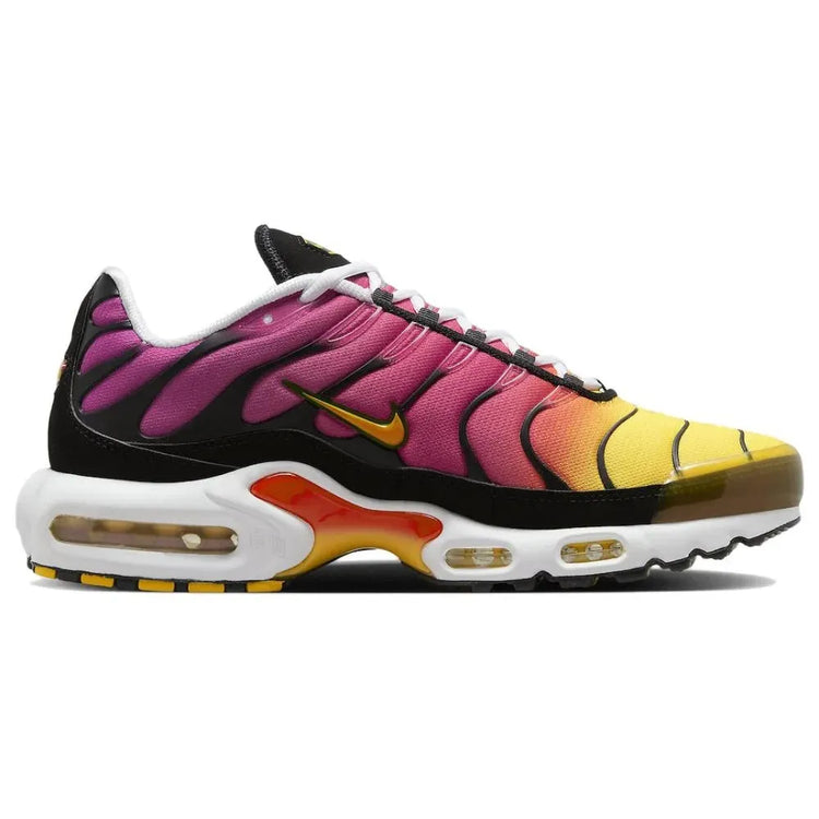 Nike Air Max Plus TN Men Sneakers Gradient Mesh Low Top Casual Shoes Yellow Red Breathable Comfort Sports Shoes DX0755-600