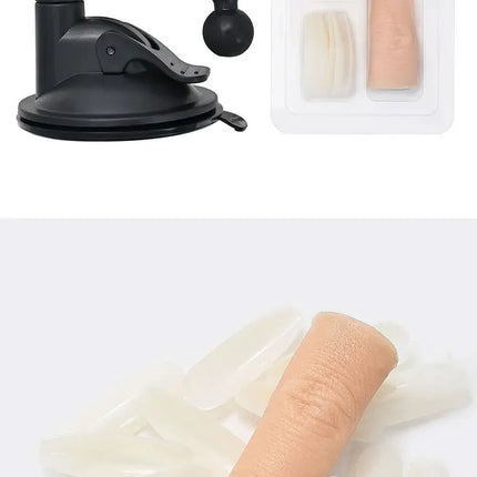 Bendable Nail Simulation Practice Finger Silicone Soft Nails Art Training Fake Finger for Acrylic DIY Display Manicure Tool 2028